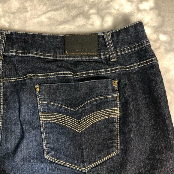 Baccini Women's Plus Size Knee High Denim Skirt Size 22W - Picture 7 of 10